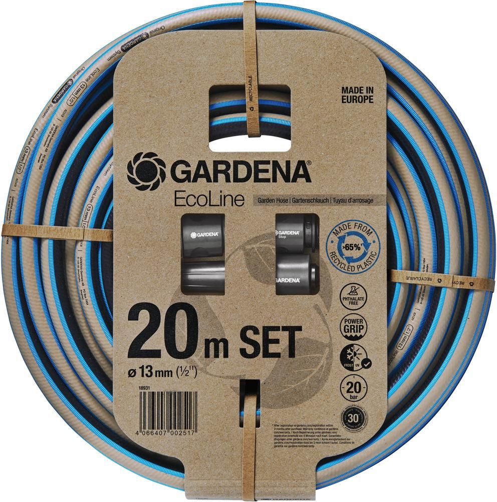 Gartenschlauch 14 mm (1/2") 20m Ecoine mit Systemteien