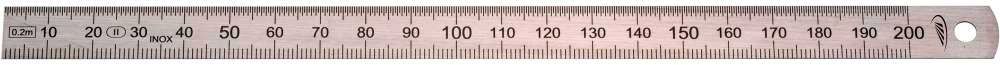 Biegsamer Stahlmaßstab 150x13x0,5 mm 1/2 HP