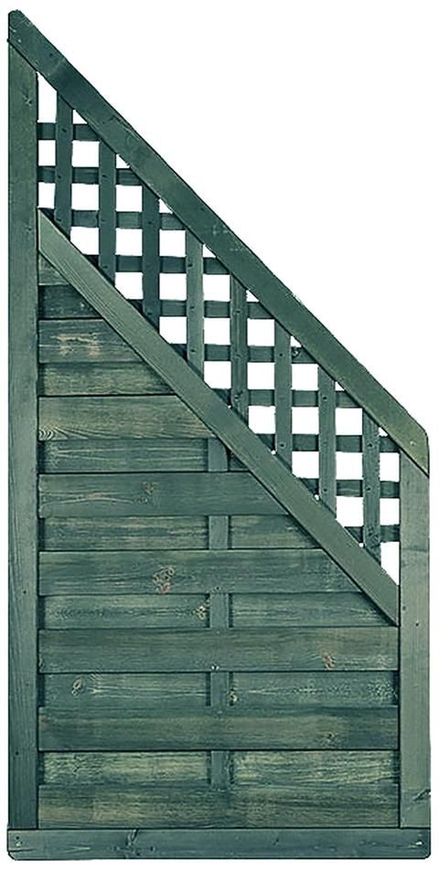 BARTEK-Serie ECKE, 90x180/90cm grau lasiert Rahmen 40/65 mm, Lamellen 8 x 95 mm