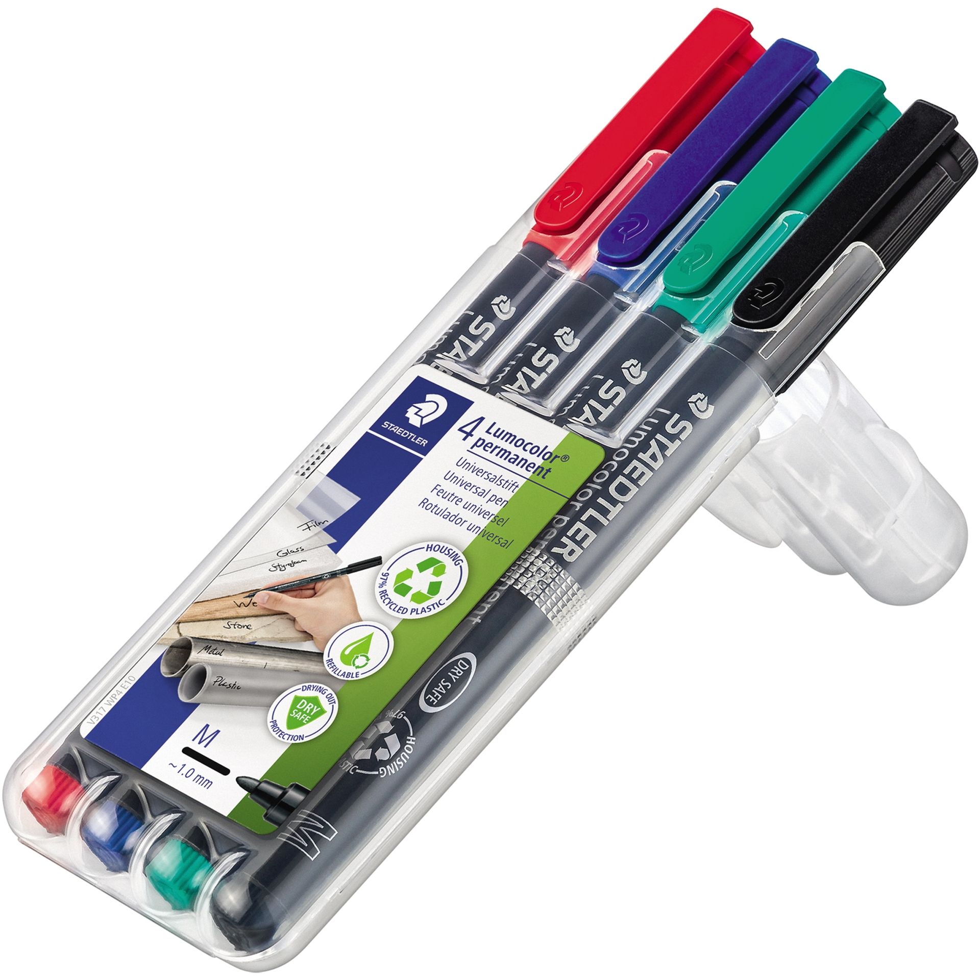 Folienstift Lumocolor 1mm sortiert 4 St./Pack.