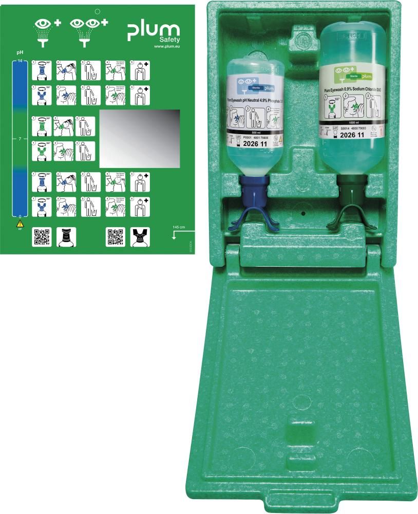 Augennotfallstation Duo, pH neutr.m.Fl.1000/500ml 40