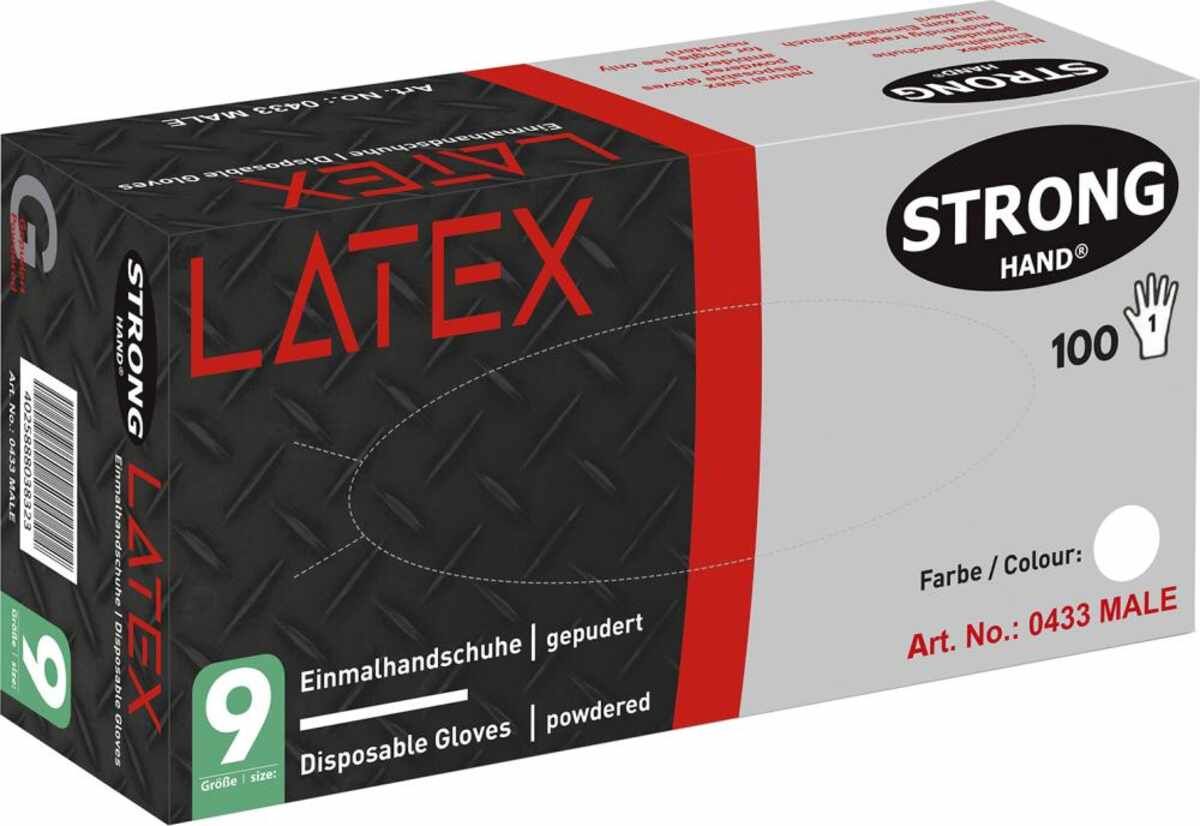 Einweghandsch.Male, LatexGr. 10,gep(Box a 100 St.)