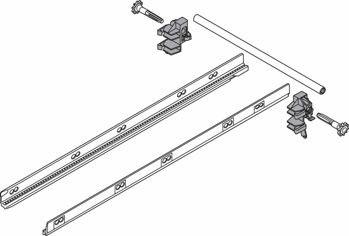 TANDEMBOX Seitenstabilisierung (nach oben aufbauend), NL=600 mm, KB=1200 mm, Vollauszug, Schubkasten/Frontauszug, R7037 staubgrau