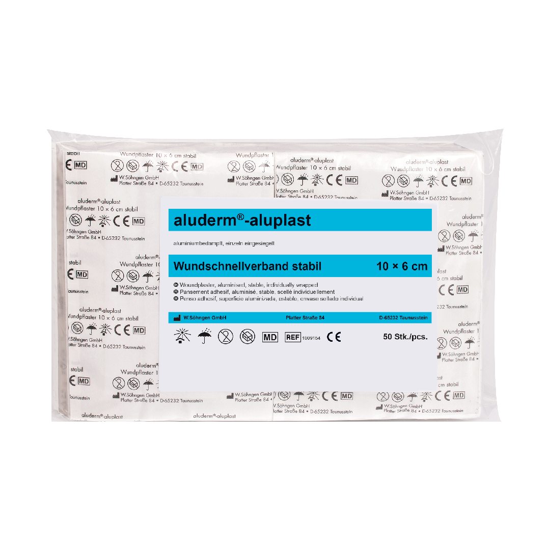 aluderm®-aluplast stabil 50 Stück à 10 x 6 cm