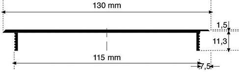 Stegblech 130x400 mm, F1 Schlitzlochung 30x5 mm