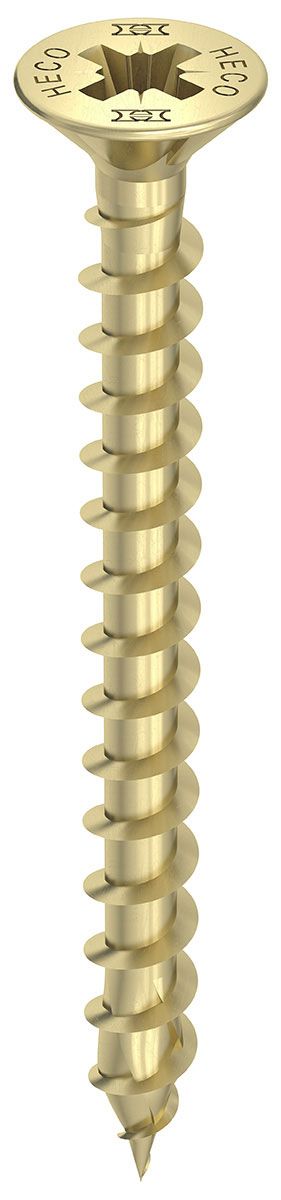 HECO-TOPIX-plus 2,5 x 16, Senkkopf mit Frästaschen, Pozi-Drive, Variables Vollgewinde, verzinkt gelb, A3L, 1000 Stück, VARIANTA-Handwerkerverpackung