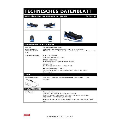 Elten Sicherheitshalbschuh BATIS Low ESD S1PL
