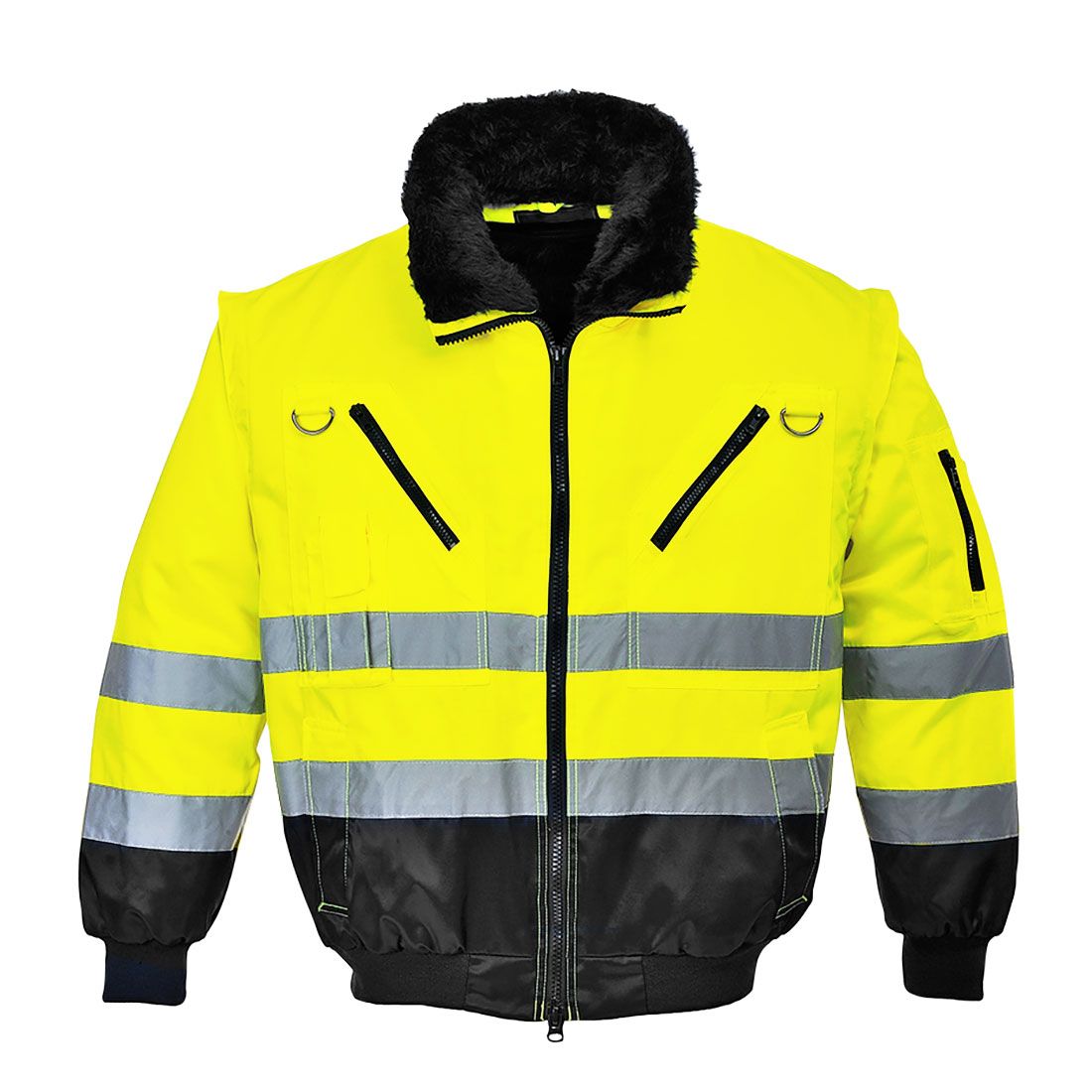Portwest PJ50 Warnschutz-Jacke, Gelb/Schwarz, Gr. XL