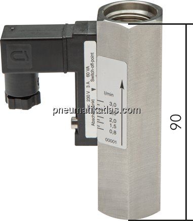 Durchflusswächter G 1/2", 0,5 bis 1,6 l/min, Messing vernickelt