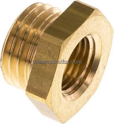 Reduziernippel M 14x1,5(AG)-M 10x1(IG), Messing