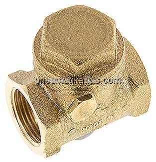Rückschlagklappe G 3/4", PN 12, Messing, metallisch dichtend