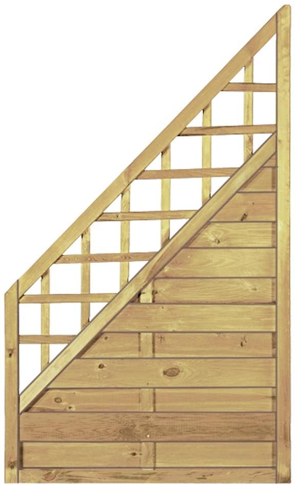 Maxi-Massiv-Ranki-ECKE 90 x 150/60 cm kdi grün Rahmen 45/45mm Lamellen geriffelt & geschraubt