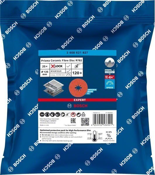 Bosch EXPERT R782 Prisma Ceramic X-LOCK Fiberscheibe