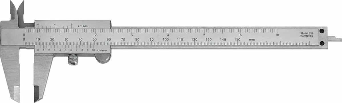 Taschenmessschieber parallaxfrei Doppelprisma150 mm 1/50, 1/1000 FORTIS