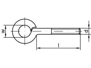 ART 88136 Gewindeösen Stahl Typ 48 M 4 x 20 galv. verzinkt gal Zn S