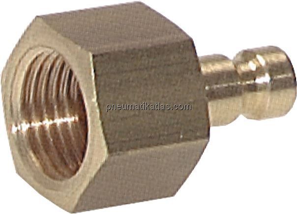 Kupplungsstecker (NW2,7) M 5(IG), Messing