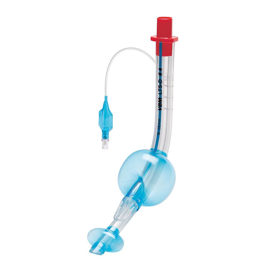 Einmal-Larynx-Tubus LTS-D Einzel SetGr. 4 rot für Erwachsene 155 -180 cmmit farbcodierter Spritze