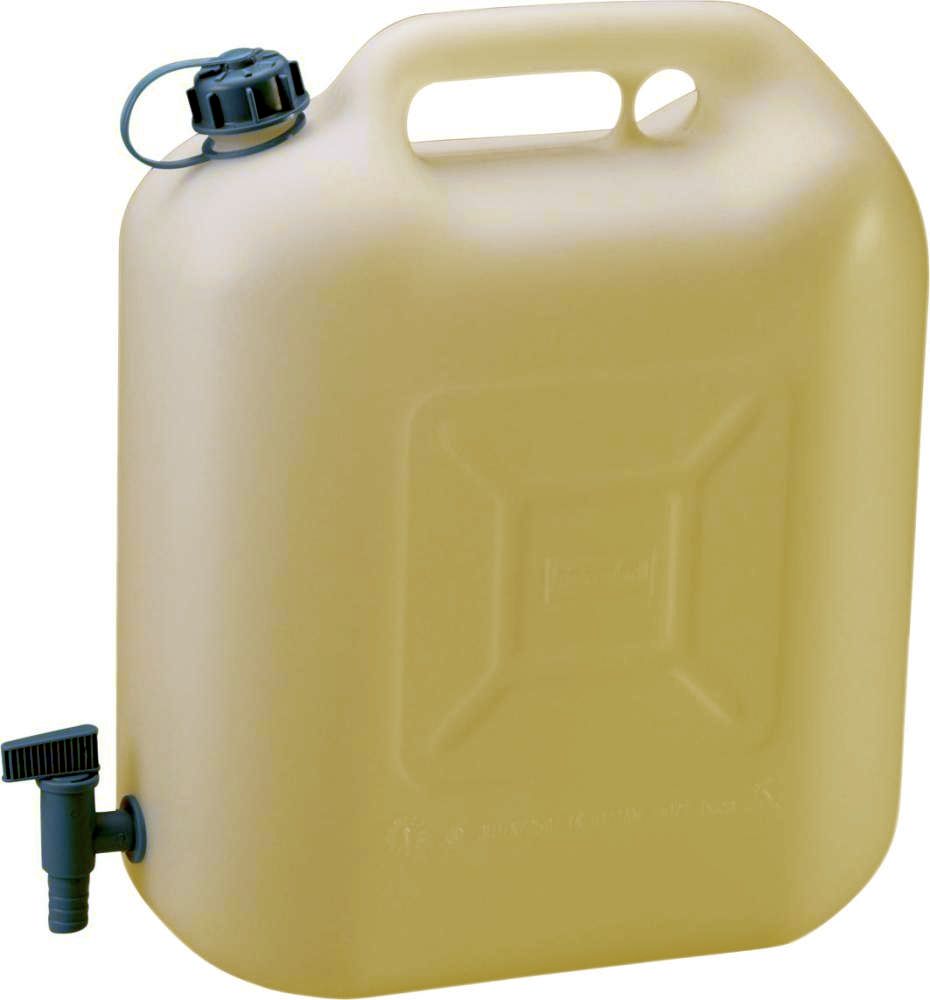 Wasserkanister 22 l HD-PE natur B415xT190xH440 mm mit Ablasshahn