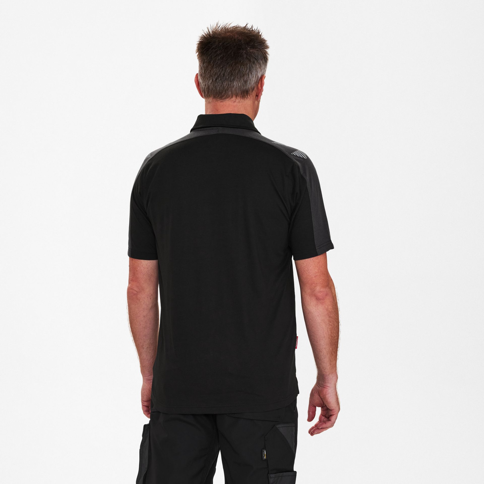 Galaxy Poloshirt Schwarz/Anthrazit Grau, Gr. 6XL