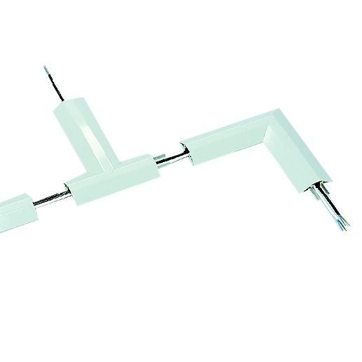 T-Stück Kabelbrücke B300xT200xH20 mm 1 Kammer H16xB18 mm lichtgrau