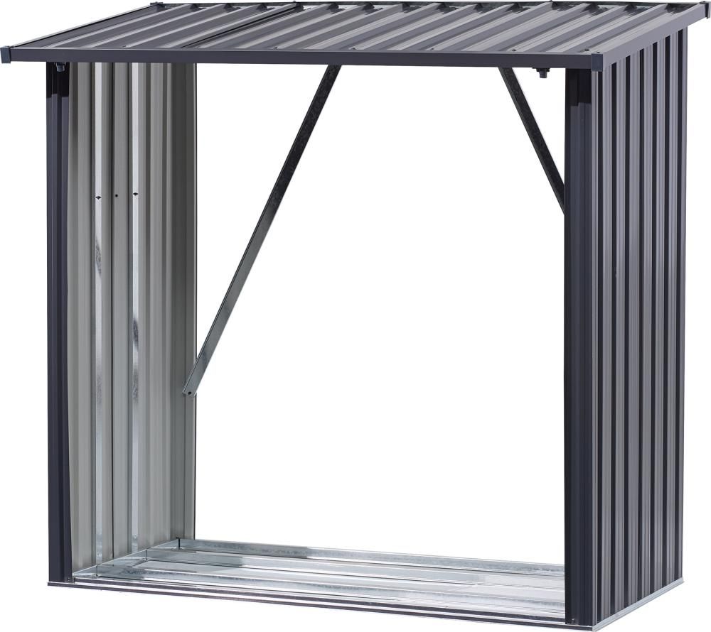 Kaminholzregal L150 x 75 x 142/154 cmverzinkt und lackiert el