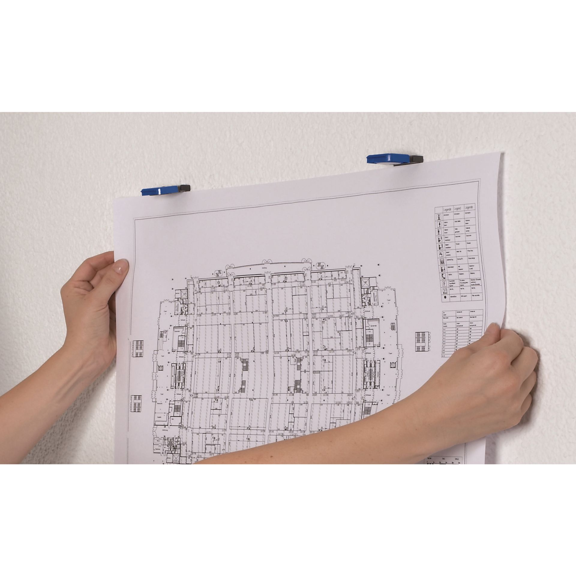 Planhalter S 3,6x4cm Kunststoff bl 10 St./Pack.