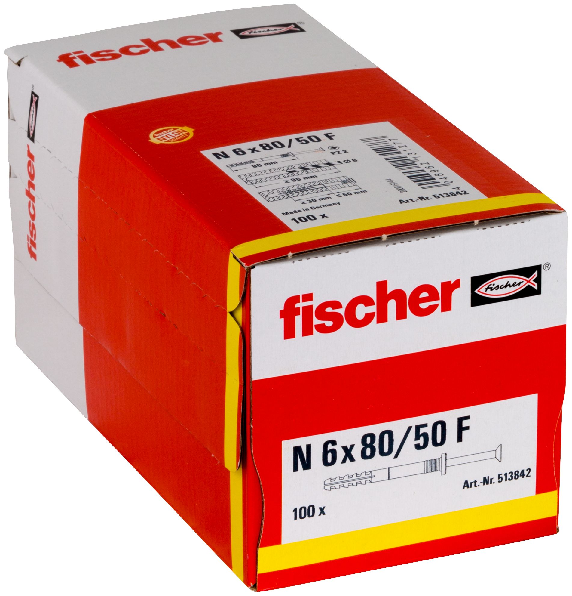 Fischer Nageldübel N 6x80 50 F (100)