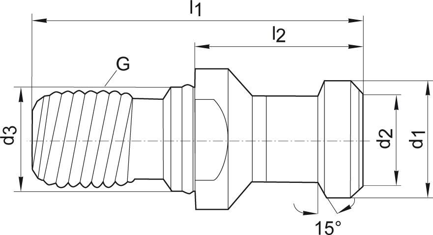 Anzugsbolzen DIN69872B SK40-M16 FORMAT