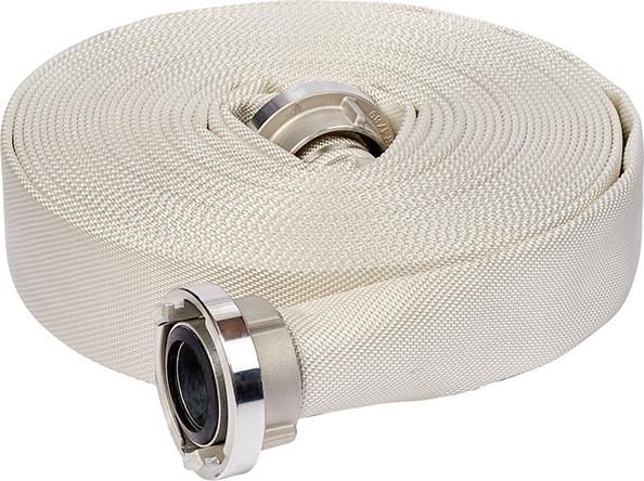 Feuerwehrschlauch SYNTHETIC SL, DIN 14811, weiß, Klasse 1, B/75 Storz LM-Kuppl 20m Parsch