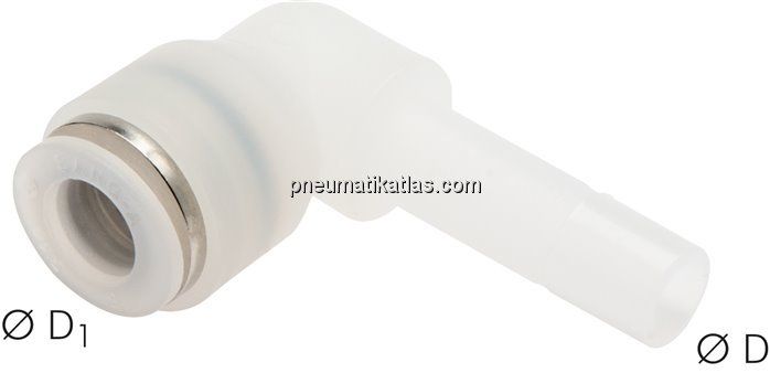 Winkel-Steckanschluss 4mm Stecknippel, IQS-PVDF