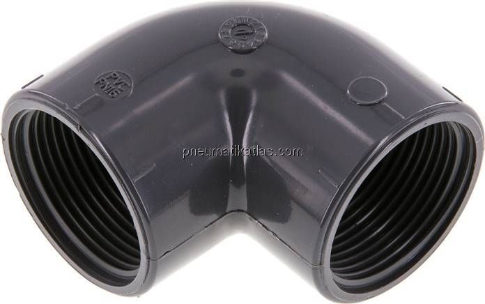 90°-Winkel Rp 1-1/4" (IG), PVC-U
