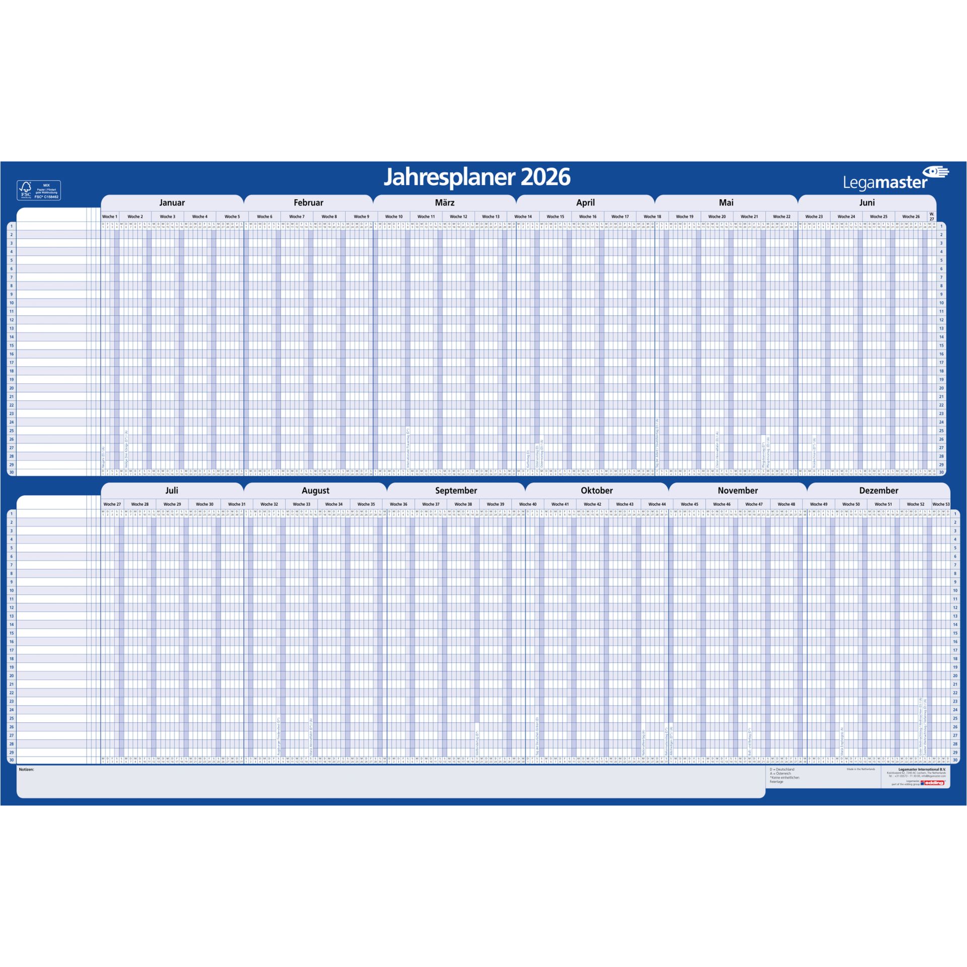 Plakatkalender 60x90cm