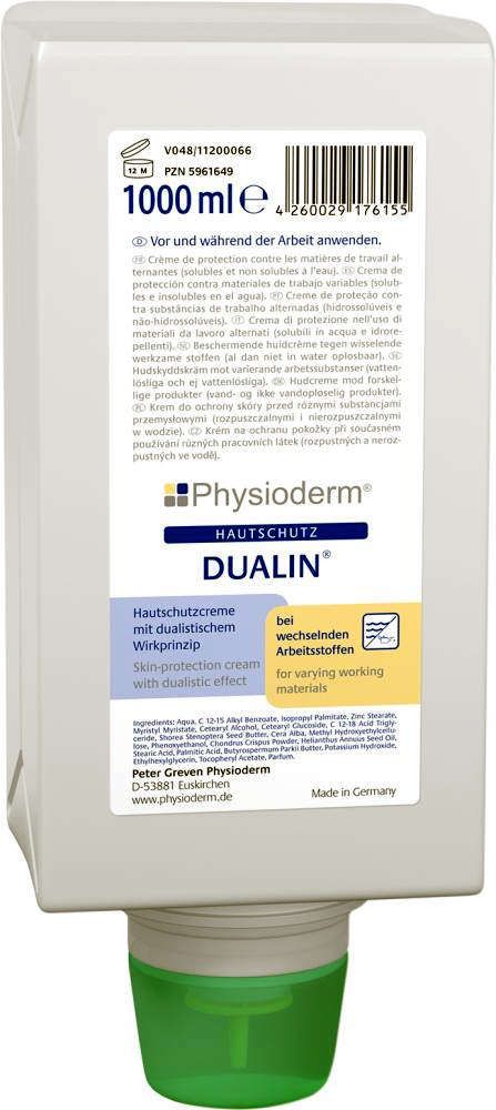 Hautschutzcreme Dualin, 1000 ml Faltflasche