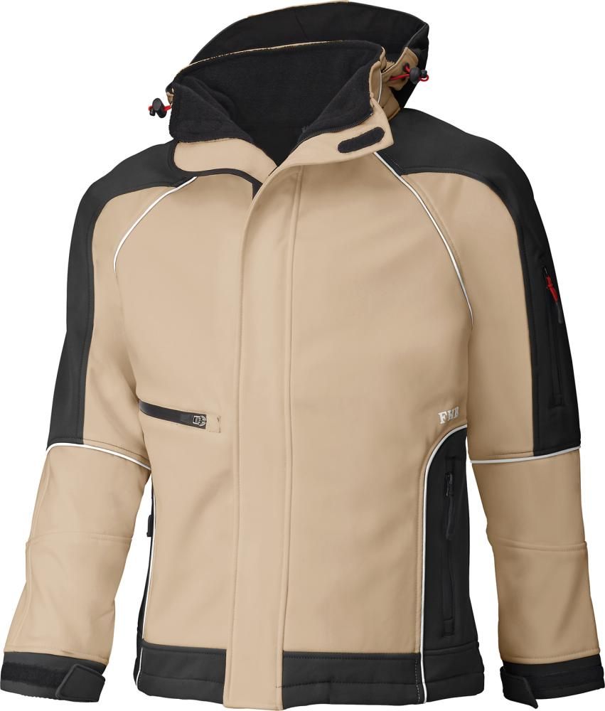 Softshell-Jacke WALTER beige-schwarz S FHB