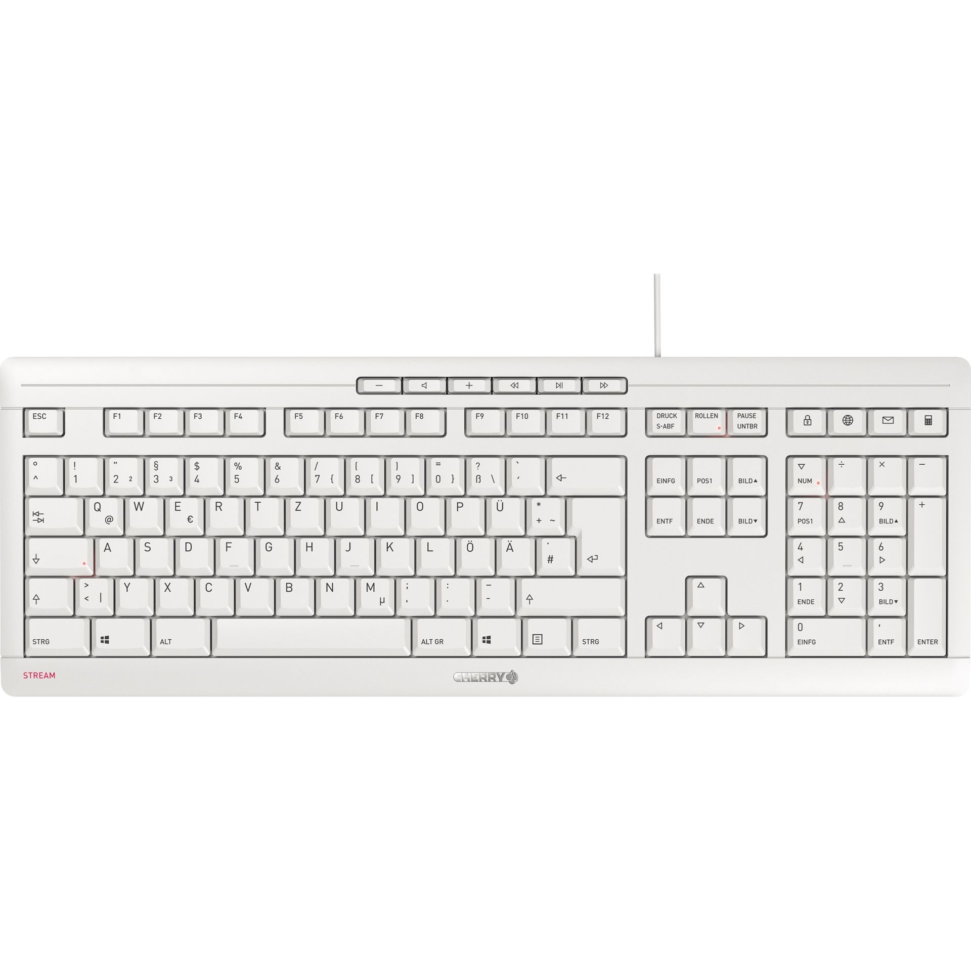 Tastatur Stream weiß