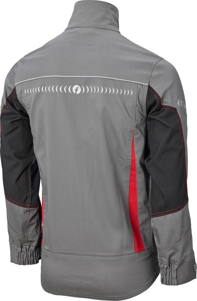 Jacke Flex grau/schwarz/rot Gr. 2XL FORTIS