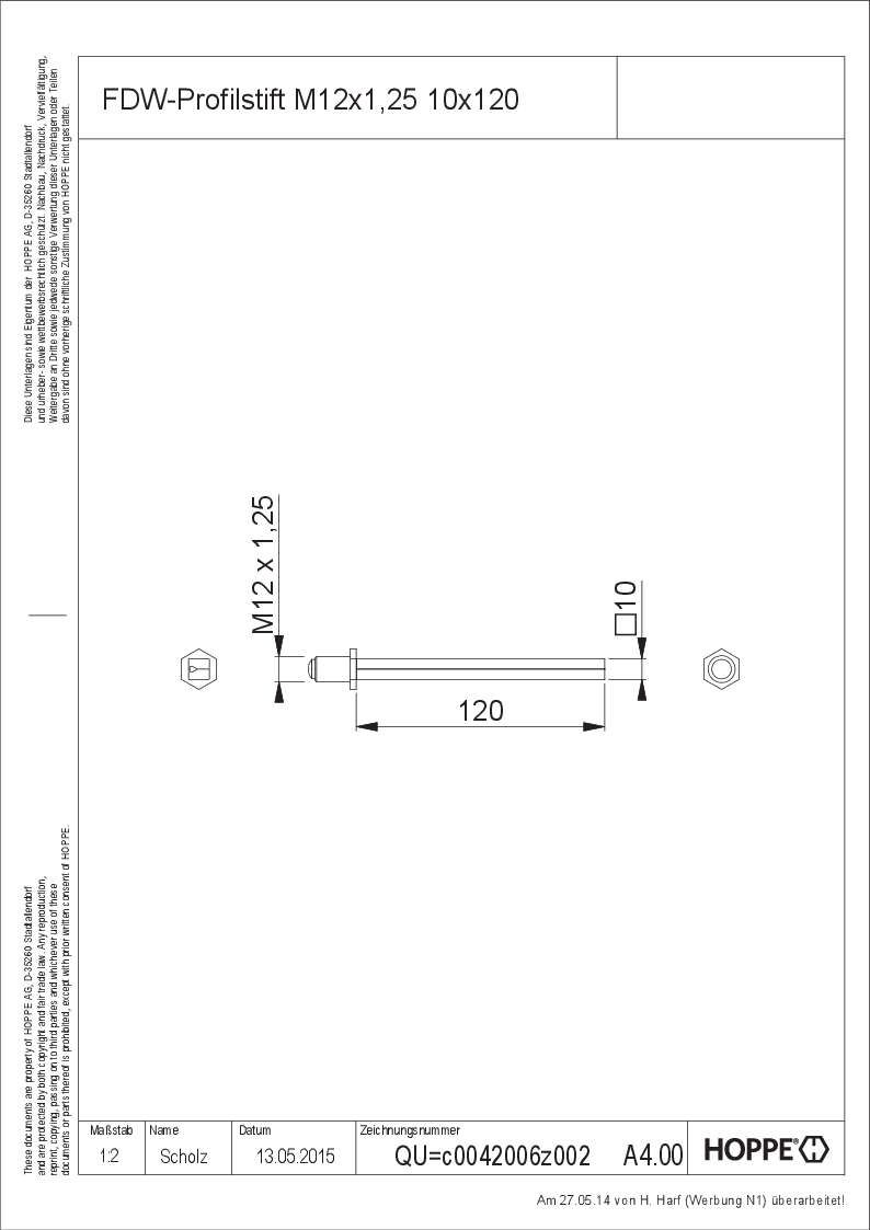 FDW-Profilstift, Stück