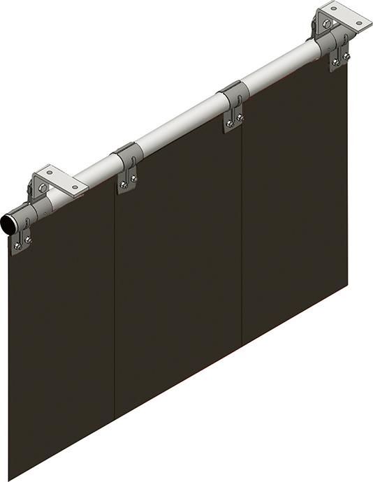 Lamelle Überlap.33 Prozen300x2 mm dunkelgrün SINOtec