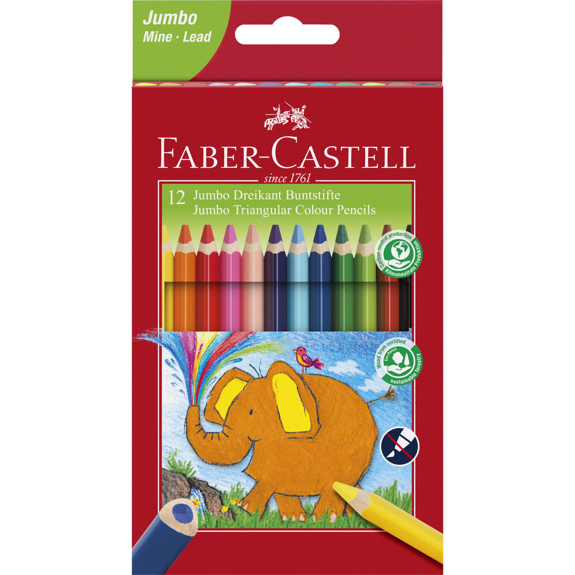 Buntstift Jumbo sort 12St