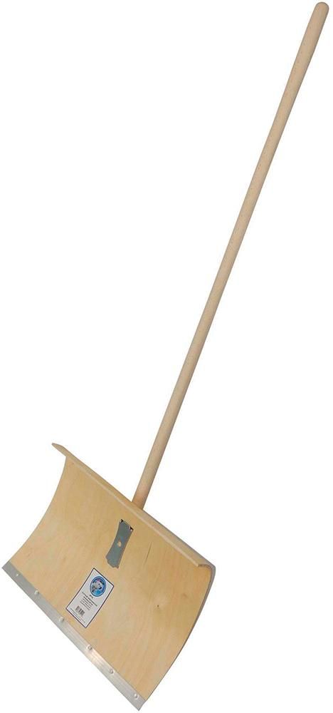 Schneeschieber Holz 500mmmit Stiel+Alu-Schutzkante