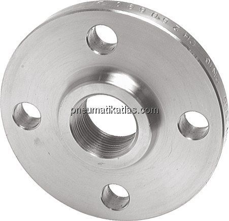 Gewindeflansch DN10-PN16 (DIN), Rp 3/8", DIN 2566, 1.4571