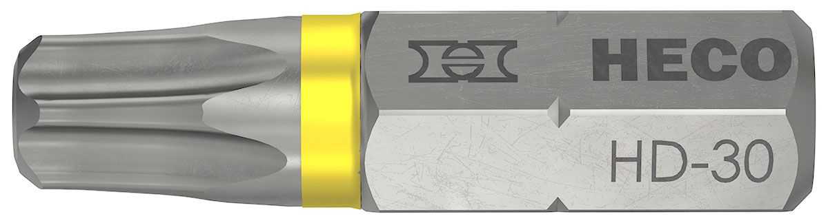 Bits, HECO-Drive, HD-30, Farbring: gelb, im Blister à 10 Stück