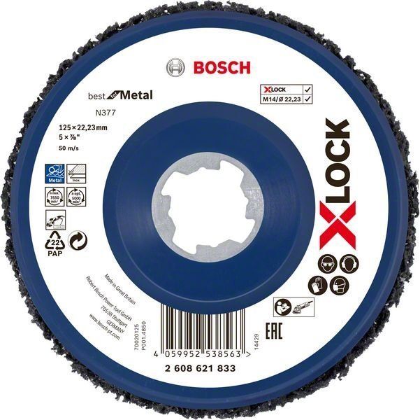Bosch X-LOCK Reinigungsscheibe N377 Metall