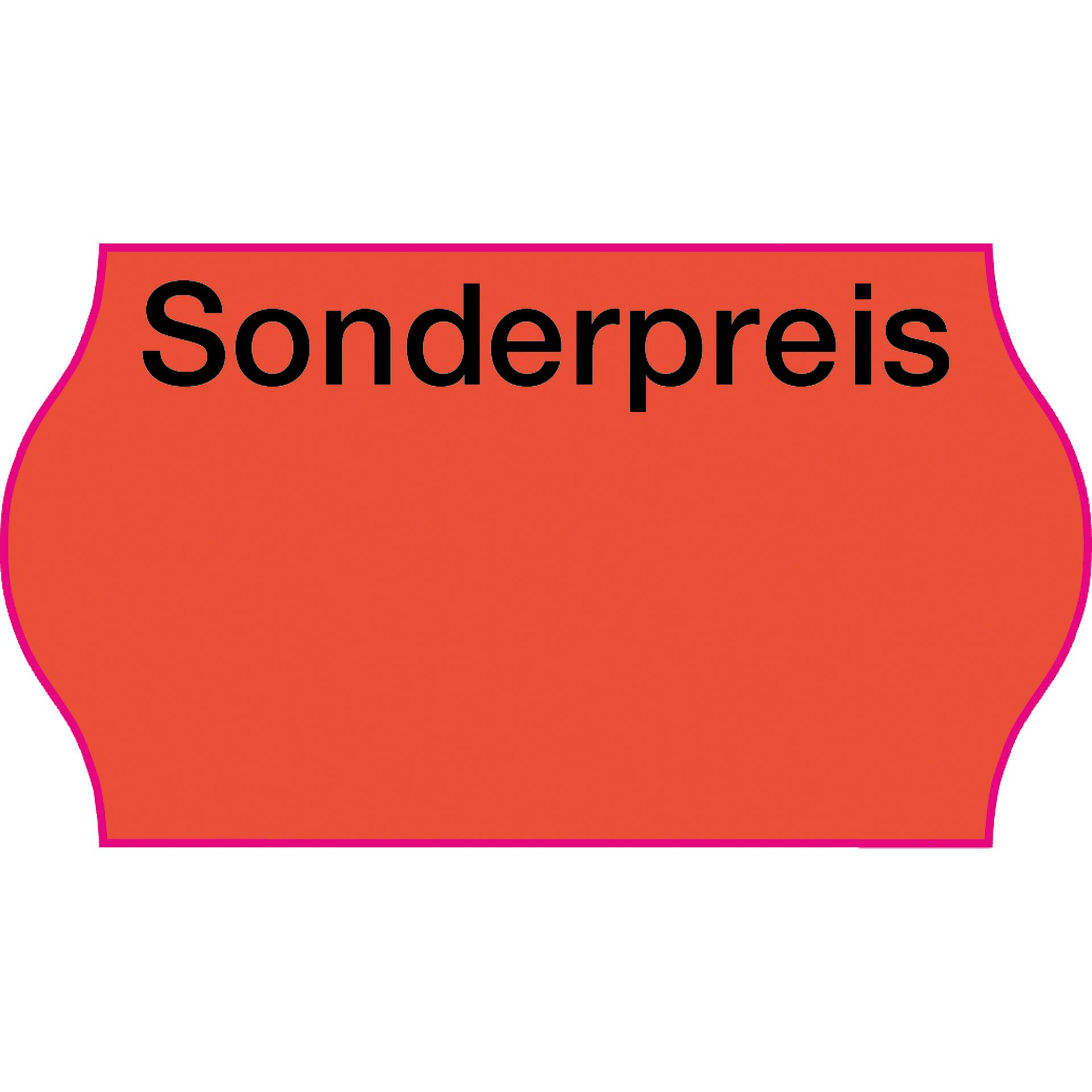 Etikett Sonderpr. 26x12mm G2 rt 18x1.500St.