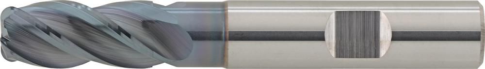 Torusfräser VHM HPC TiAlN INOX Z4 Schaft HB 35/38 Grad Werksnorm 8mm ER0,5mm FORMAT