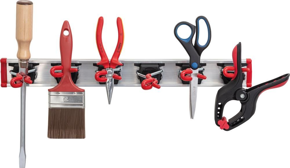 Gerätehalter-Set "mini" 0,50m Führungsschiene mit 6 Gerätehalter "mini"