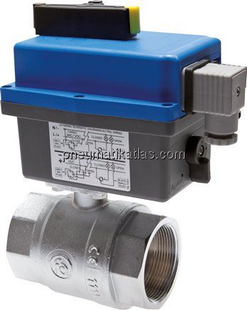 Elektr. Messing-Kugelhahn, G 1/4", 85 bis 240 V (AC/DC) (Sanitär)