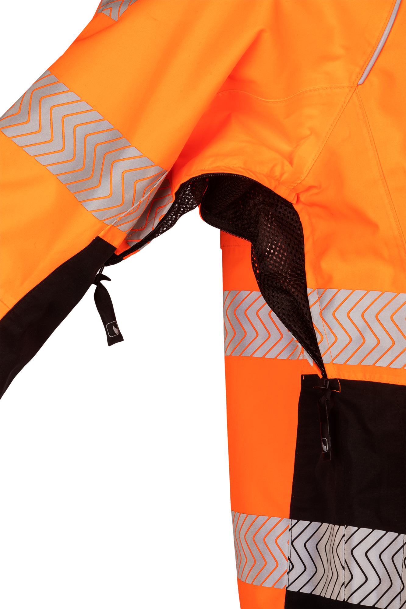 SIP Warnschutz-Regenjacke Keiu HV leuchtorange/schwarz - Gr. XS