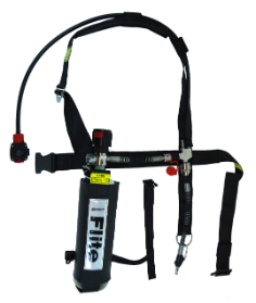 3M™ Scott™ Flite COV Kit bestehend aus dem Flite COV Druckluftsystem mit Umschaltventil, einer Vision 3 Atemschutzmaske, einer 15-Minuten-Flasche, befüllt, 2034779