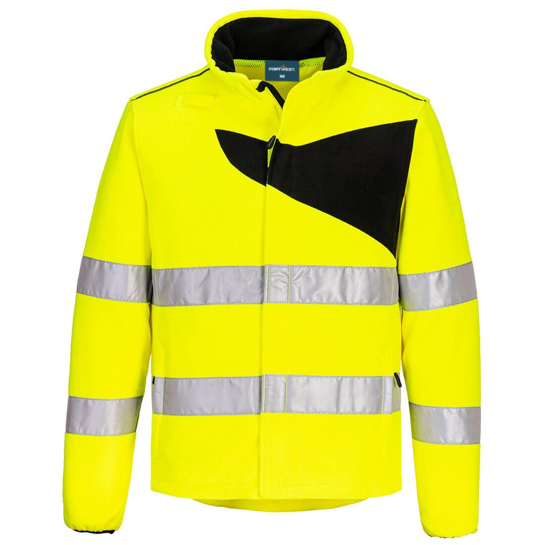 Portwest PW2 Warnschutz-Fleecejacke, Gelb, Gr. 3XL